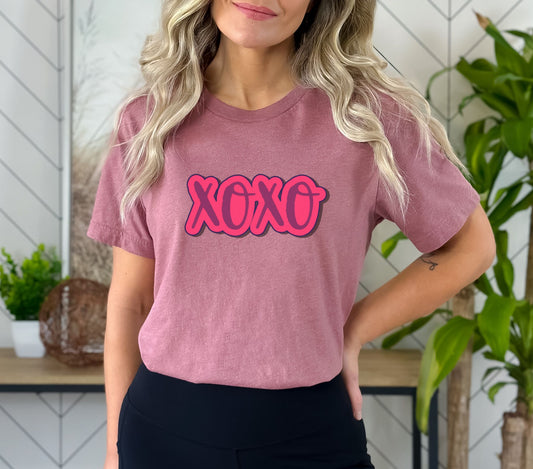 Heather Mauve XOXO Shirt